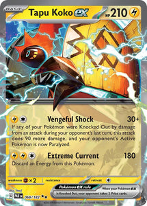 Pokemon Single Card - Scarlet & Violet Paradox Rift - 068/182 Tapu Koko ex Pack Fresh