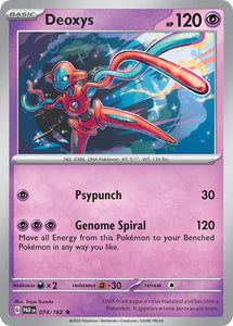 Pokemon Single Card - Scarlet & Violet Paradox Rift - 074/182 Deoxys Rare Holo Pack Fresh