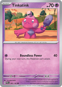 Pokemon Single Card - Scarlet & Violet Paradox Rift - 083/182 Tinkatink Common Pack Fresh