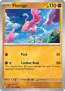 Pokemon Single Card - Scarlet & Violet Paradox Rift - 106/182 Flamigo Common Pack Fresh