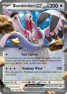 Pokemon Single Card - Scarlet & Violet Paradox Rift - 156/182 Bombirdier ex Pack Fresh