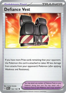 Pokemon Single Card - Scarlet & Violet Paradox Rift - 162/182 Defiance Vest Uncommon Pack Fresh