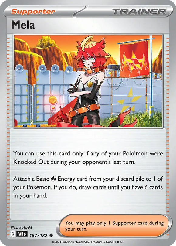 Pokemon Single Card - Scarlet & Violet Paradox Rift - 167/182 Mela Uncommon Pack Fresh