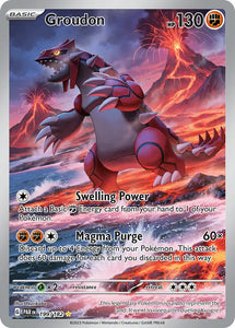 Pokemon Single Card - Scarlet & Violet Paradox Rift - 199/182 Groudon Illustration Rare Pack Fresh