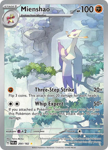 Pokemon Single Card - Scarlet & Violet Paradox Rift - 200/182 Mienshao Illustration Rare Pack Fresh