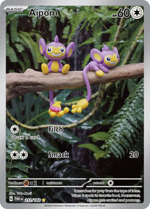 Pokemon Single Card - Scarlet & Violet Paradox Rift - 211/182 Aipom Illustration Rare Pack Fresh