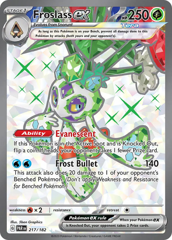 Pokemon Single Card - Scarlet & Violet Paradox Rift - 217/182 Froslass ex Ultra Rare Pack Fresh