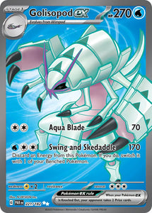 Pokemon Single Card - Scarlet & Violet Paradox Rift - 221/182 Golisopod ex Ultra Rare Pack Fresh