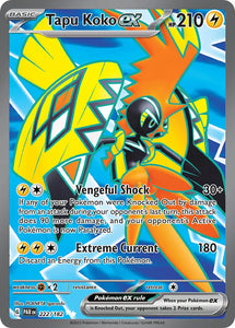 Pokemon Single Card - Scarlet & Violet Paradox Rift - 222/182 Tapu Koko ex Ultra Rare Pack Fresh