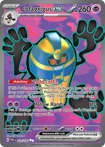 Pokemon Single Card - Scarlet & Violet Paradox Rift - 224/182 Cofagrigus ex Ultra Rare Pack Fresh