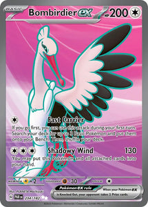 Pokemon Single Card - Scarlet & Violet Paradox Rift - 234/182 Bombirdier ex Ultra Rare Pack Fresh