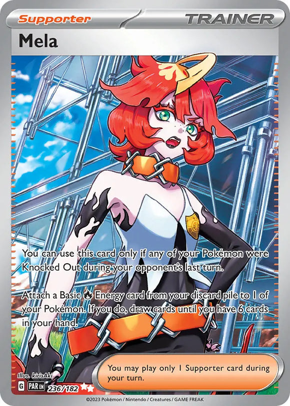 Pokemon Single Card - Scarlet & Violet Paradox Rift - 236/182 Mela Ultra Rare Pack Fresh