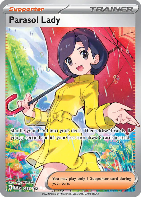 Pokemon Single Card - Scarlet & Violet Paradox Rift - 238/182 Parasol Lady Ultra Rare Pack Fresh
