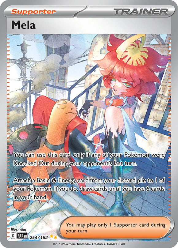 Pokemon Single Card - Scarlet & Violet Paradox Rift - 254/182 Mela Special Illustration Rare Pack Fresh