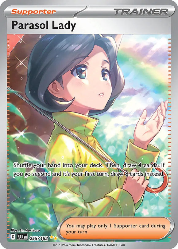 Pokemon Single Card - Scarlet & Violet Paradox Rift - 255/182 Parasol Lady Special Illustration Rare Pack Fresh