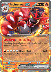 Pokemon Single Card - Scarlet & Violet Temporal Forces - 034/162 Incineroar ex Pack Fresh