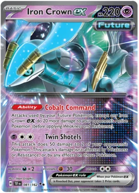 Pokemon Single Card - Scarlet & Violet Temporal Forces - 081/162 Iron Crown ex Pack Fresh