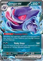 Pokemon Single Card - Scarlet & Violet Temporal Forces - 104/162 Gengar ex Pack Fresh