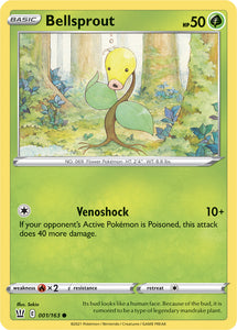 Pokemon Single Card - Battle Styles 001/163 Bellsprout Common Pack Fresh