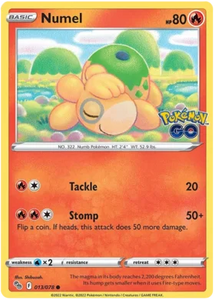 Pokemon Single Card - Pokemon GO 013/078 Numel Common Pack Fresh