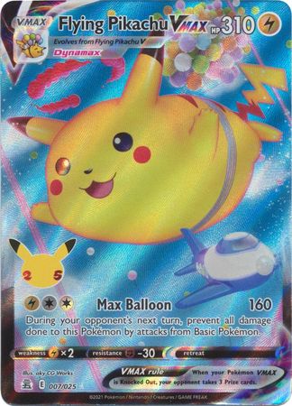 Pokemon Single Card - Celebrations 007/025 Flying Pikachu VMAX