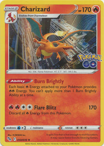 Pokemon Single Card - Pokemon GO 010/078 Charizard Holo Rare Pack Fresh