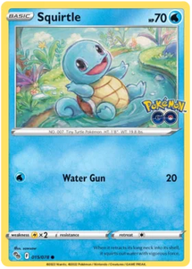 Pokemon Single Card - Pokemon GO 015/078 Squirtle Common Pack Fresh