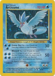 Pokemon Single Card - Fossil Set 02/62 Articuno Rare Holo Near Mint