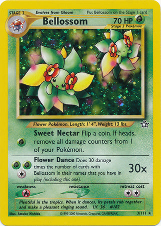 Pokemon Single Card - Neo Genises 003/111 Bellossom Rare Holo Near Mint