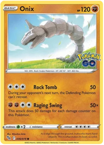 Pokemon Single Card - Pokemon GO 036/078 Onix Common Pack Fresh