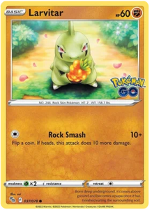 Pokemon Single Card - Pokemon GO 037/078 Larvitar Common Pack Fresh