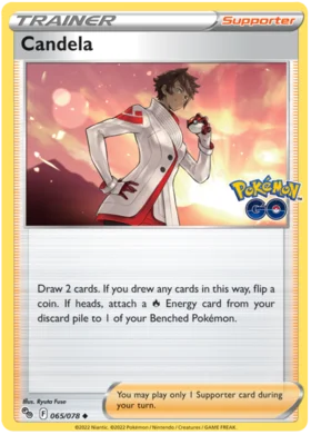 Pokemon Single Card - Pokemon GO 065/078 Candela Uncommon Pack Fresh