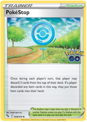 Pokemon Single Card - Pokemon GO 068/078 PokéStop Uncommon Pack Fresh