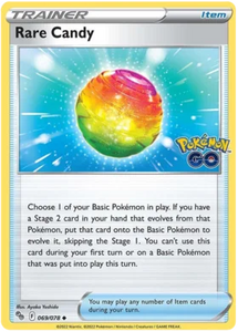 Pokemon Single Card - Pokemon GO 069/078 Rare Candy Uncommon Pack Fresh