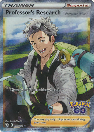 Pokemon Single Card - Pokemon GO 078/078 Professor's Research Full Art Pack Fresh