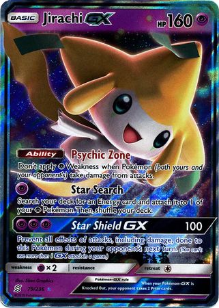 Pokemon Single Card - Unified Minds 079/236 Jirachi GX Pack Fresh