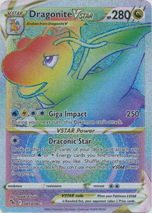 Pokemon Single Card - Pokemon GO 081/078 Dragonite Vstar Rainbow Full Art Pack Fresh