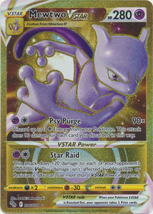 Pokemon Single Card - Pokemon GO 086/078 Mewtwo V Star Gold Secret Rare Full Art Pack Fresh