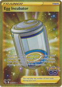 Pokemon Single Card - Pokemon GO 087/078 Egg Incubator Gold Secret Rare Full Art Pack Fresh