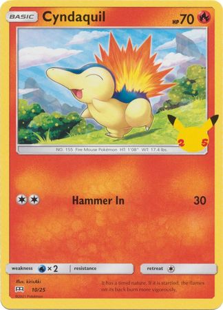 Pokemon Single Card - McDonalds 2021 25th Anniversary Promo 10/25 Cyndaquil