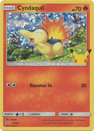 Pokemon Single Card - McDonalds 2021 25th Anniversary Promo 10/25 Cyndaquil Holo