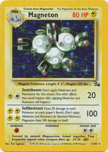 Pokemon Single Card - Fossil Set 11/62 Magneton Rare Holo Light Play