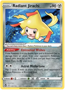 Pokemon Single Card - Silver Tempest 120/195 Radiant Jirachi Pack Fresh