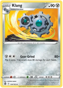 Pokemon Single Card - Silver Tempest 124/195 Klang Uncommon Pack Fresh