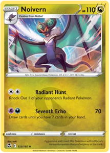 Pokemon Single Card - Silver Tempest 133/195 Noivern Rare Pack Fresh