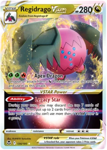 Pokemon Single Card - Silver Tempest 136/195 Regidrago VSTAR Pack Fresh