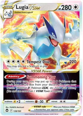 Pokemon Single Card - Silver Tempest 139/195 Lugia VSTAR Pack Fresh