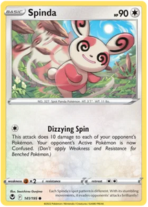 Pokemon Single Card - Silver Tempest 141/195 Spinda Common Pack Fresh