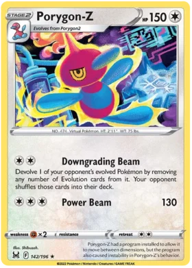 Pokemon Single Card - Lost Origin 142/196 Porygon-Z Rare Pack Fresh