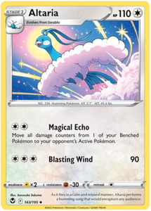 Pokemon Single Card - Silver Tempest 143/195 Altaria Uncommon Pack Fresh